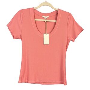 Z Supply Coral Short Sleeved Ribbed Tee